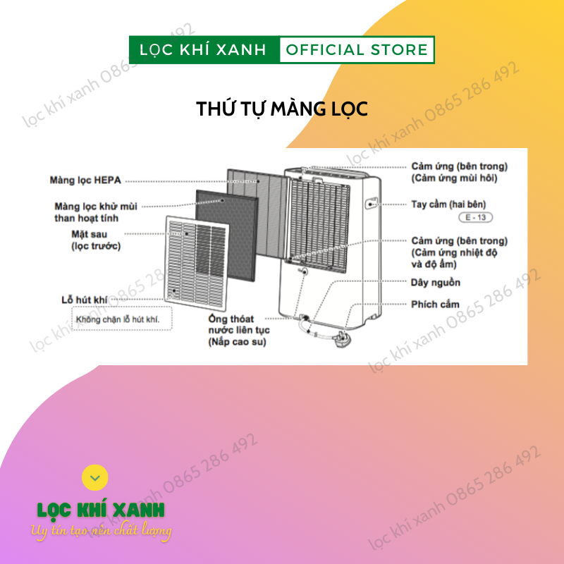Màng lọc không khí Sharp DW-J27 (7)